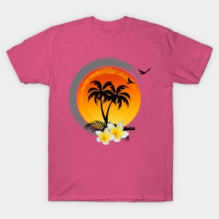 Sunset palm trees T-Shirt